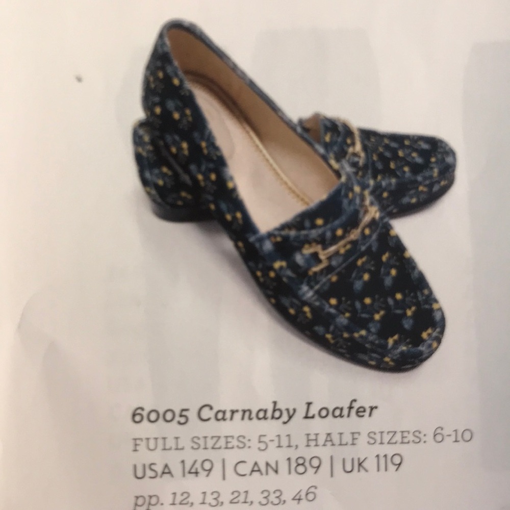 New Cabi Floral Velvet Loafer